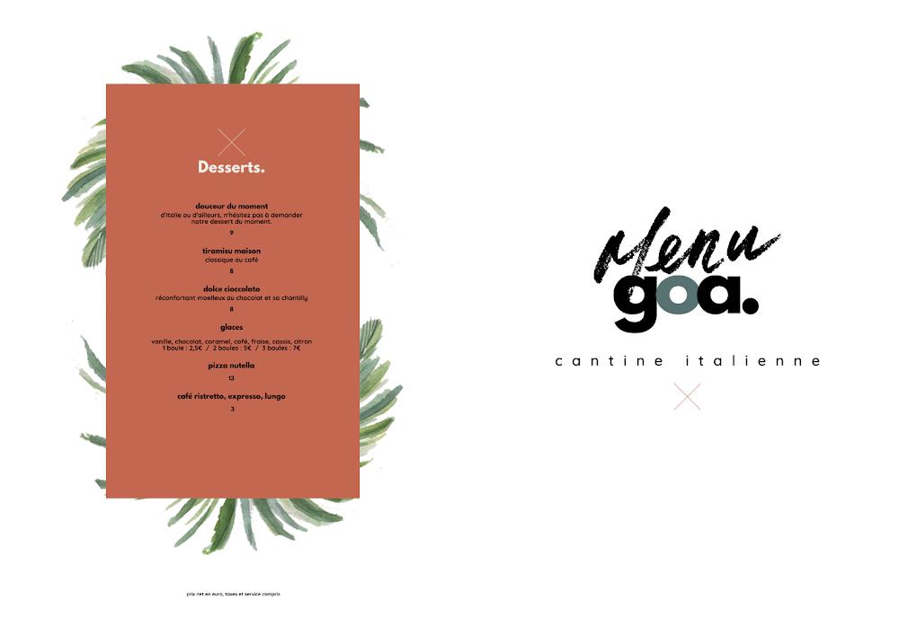 Pizza Göa - cantine italienne - Menu Image 1